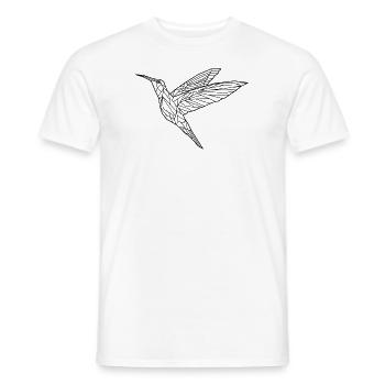 Hummingbird Geometric - Men's T-Shirt - white - Front - AI Model Male 178 dark (178cm)