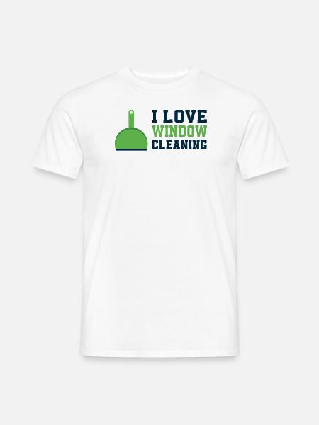 Ich Liebe Fensterputzen - Männer T-Shirt - Weiß
