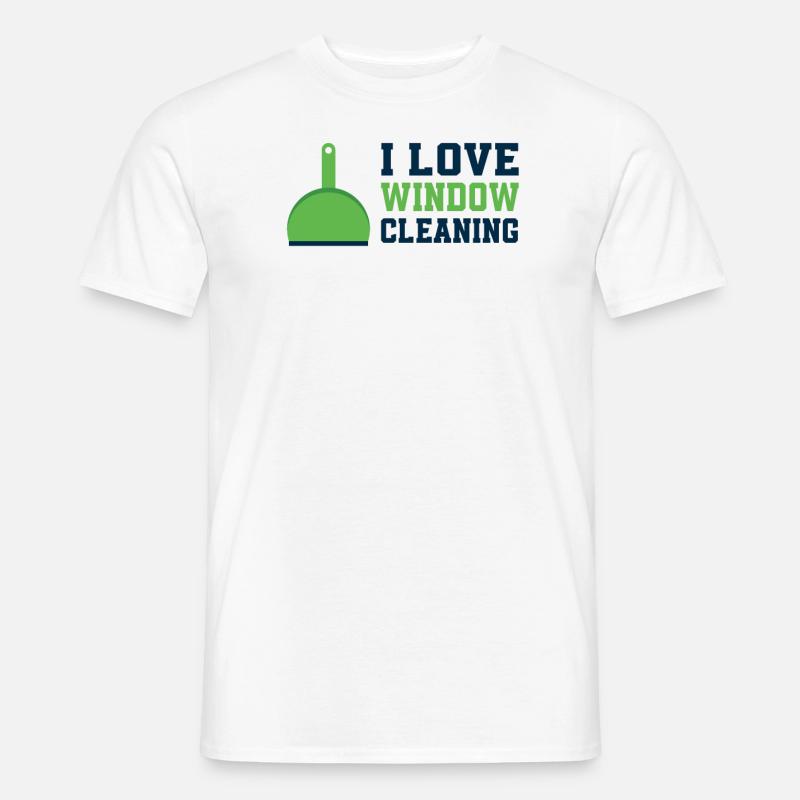 Ich Liebe Fensterputzen - Männer T-Shirt - Weiß