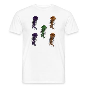 Quallen Shirt - Männer T-Shirt - Weiß - Vorne - AI Model Male 178 dark (178cm)