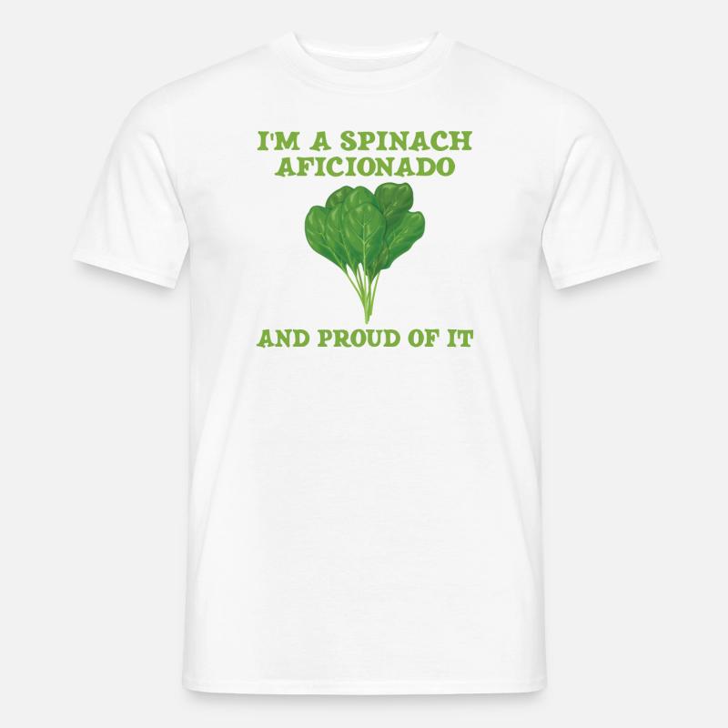 Spinat Fan Geschenk - Männer T-Shirt - Weiß