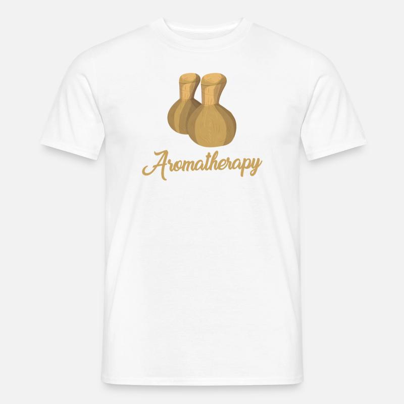 Tolle Aromatherapie Geschenkidee - Männer T-Shirt - Weiß