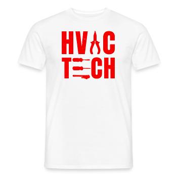Technologie de chauffage, de ventilation et de climatisation - T-shirt homme - blanc - Devant - AI Model Male 178 dark (178cm)