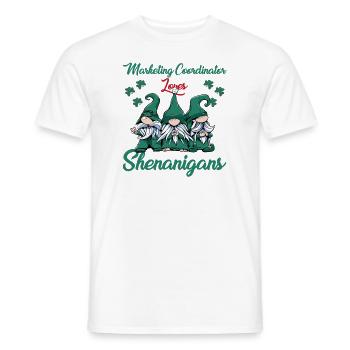 Marketing Coordinator St. Patrick's Day Outfit - Men's T-Shirt - white - Front - AI Model Male 178 dark (178cm)
