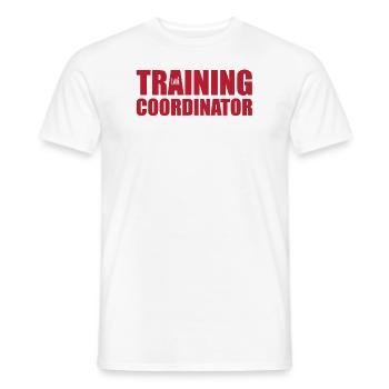 Coordonnatrice de la formation - T-shirt homme - blanc - Devant - AI Model Male 178 dark (178cm)