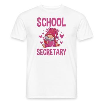 Cute school secretary motif - Men's T-Shirt - white - Front - AI Model Male 178 dark (178cm)