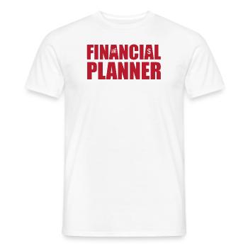 Planificateur financier - T-shirt homme - blanc - Devant - AI Model Male 178 dark (178cm)