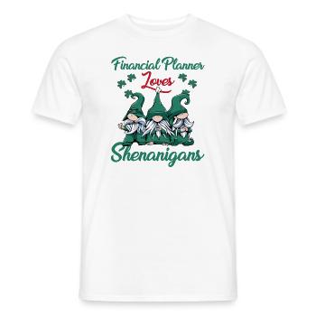 Financial Planner St. Patrick's Day - Men's T-Shirt - white - Front - AI Model Male 178 dark (178cm)