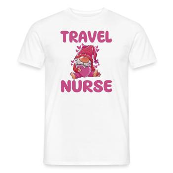 Mignonne infirmière temporaire - T-shirt homme - blanc - Devant - AI Model Male 178 dark (178cm)