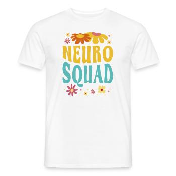 Neuro Squad Neuroscience Flower Outfit - Men's T-Shirt - white - Front - AI Model Male 178 dark (178cm)