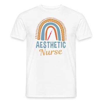Ästhetische Krankenschwester Regenbogen - Männer T-Shirt - Weiß - Vorne - AI Model Male 178 dark (178cm)