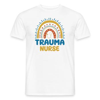 Trauma Krankenschwester Boho Regenbogen Design - Männer T-Shirt - Weiß - Vorne - AI Model Male 178 dark (178cm)