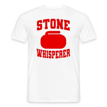 Curling Stone Whisperer - Men's T-Shirt - white - Front - AI Model Male 178 dark (178cm)