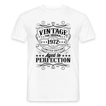 Vintage 1972 Aged to Perfection Birthday Gift - T-shirt homme - blanc - Devant - AI Model Male 178 dark (178cm)