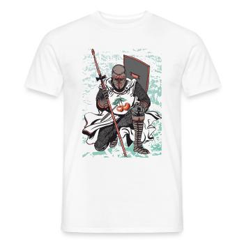 Ritter mit Kirschen zum Kirschfest - Männer T-Shirt - Weiß - Vorne - AI Model Male 178 dark (178cm)