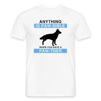 Militär Design Polizei Hund Deutscher Schäfer - Männer T-Shirt - Weiß - Vorne - AI Model Male 178 dark (178cm)