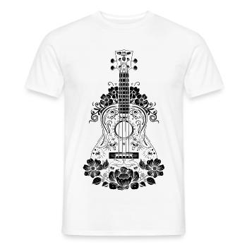 Ukulele - Männer T-Shirt - Weiß - Vorne - AI Model Male 178 dark (178cm)