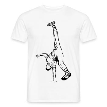 B Boy Skizze - Männer T-Shirt - Weiß - Vorne - AI Model Male 178 dark (178cm)