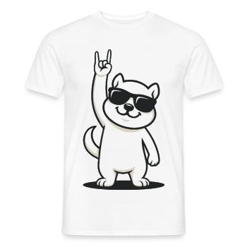 Écureuil à bascule - T-shirt homme - blanc - Devant - AI Model Male 178 dark (178cm)