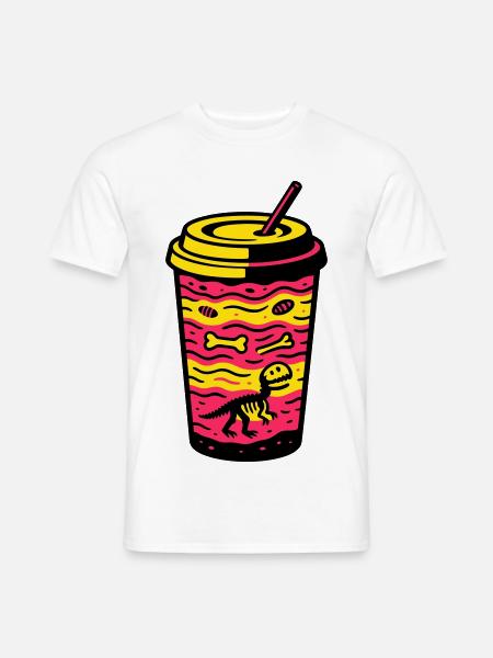 Matcha Dino Cup - Men's T-Shirt - white