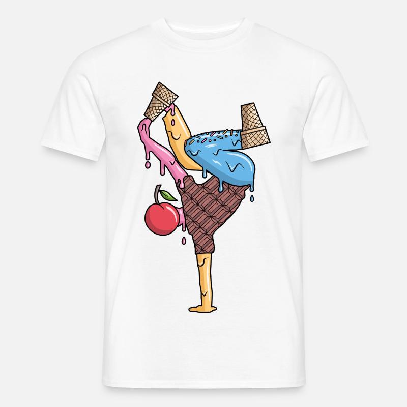 Breakdance Eiscreme Tanz Breakdancer Breakdancing - Männer T-Shirt - Weiß
