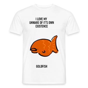 Lustiges, lustiges Bild eines Goldfisch-Haustiers - Männer T-Shirt - Weiß - Vorne - AI Model Male 178 dark (178cm)