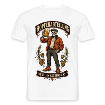 Hopfenabteilung Aussendienst Shirt - Männer T-Shirt - Weiß - Vorne - AI Model Male 178 dark (178cm)