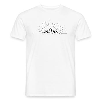 Strahlende Berge - Männer T-Shirt - Weiß - Vorne - AI Model Male 178 dark (178cm)