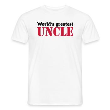 World's greatest Uncle - Men's T-Shirt - white - Front - AI Model Male 178 dark (178cm)