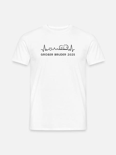 Ich Werde Großer Bruder 2025 Baby Ankündigung - Männer T-Shirt - Weiß