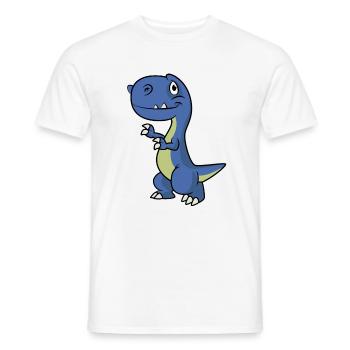 Dino - Men's T-Shirt - white - Front - AI Model Male 178 dark (178cm)