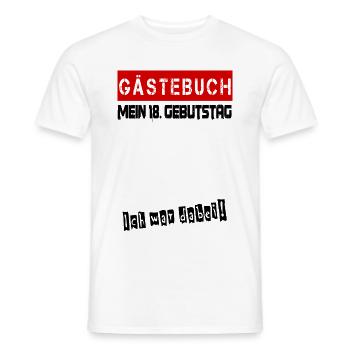 18. Geburtstag Geschenk Party Volljährig Gästebuch - Männer T-Shirt - Weiß - Vorne - AI Model Male 178 dark (178cm)