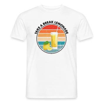 Lemon Design Lemonades Stand Boss Vente de citron - T-shirt homme - blanc - Devant - AI Model Male 178 dark (178cm)