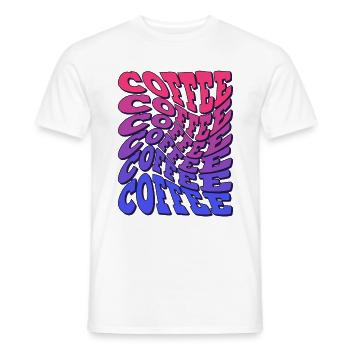 Café - Dicton rétro des amateurs de café - T-shirt homme - blanc - Devant - AI Model Male 178 dark (178cm)
