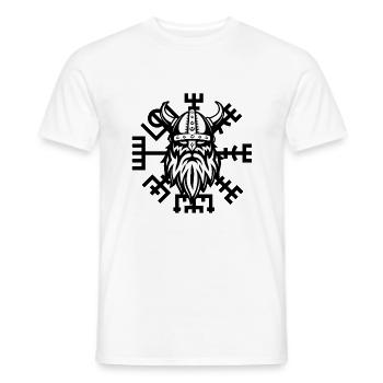 Wikinger Viking Warrior Krieger Vegvisir - Männer T-Shirt - Weiß - Vorne - AI Model Male 178 dark (178cm)