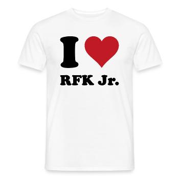 I Heart RFK JR - Men's T-Shirt - white - Front - AI Model Male 178 dark (178cm)