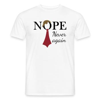 Non. Plus jamais - T-shirt homme - blanc - Devant - AI Model Male 178 dark (178cm)