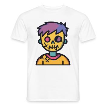 Zombie Halloween Gruselig - Männer T-Shirt - Weiß - Vorne - AI Model Male 178 dark (178cm)