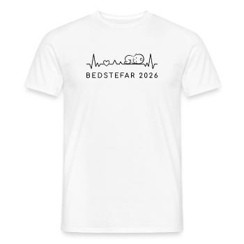 Grand-père 2026 Battement de cœur Grossesse Danois - T-shirt homme - blanc - Devant - AI Model Male 178 dark (178cm)