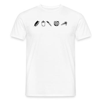 Veggies, Vegetarian, Vegan (cheap!) - Men's T-Shirt - white - Front - AI Model Male 178 dark (178cm)