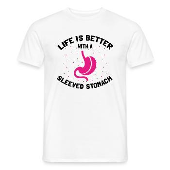 Gastric Bypass and Gastric Bypass Operation Design - Men's T-Shirt - white - Front - AI Model Male 178 dark (178cm)