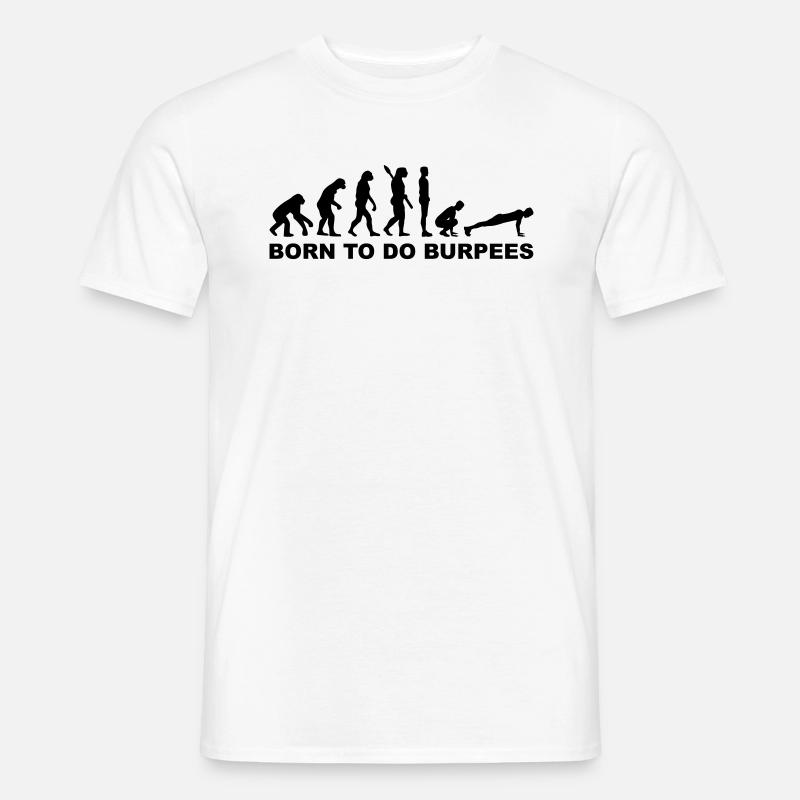 Burpees - Männer T-Shirt - Weiß