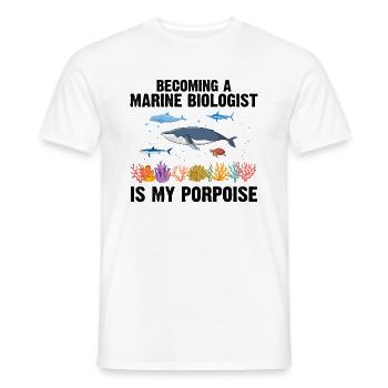Whale Ocean Sea Marine Biologist Marine Biology - Men's T-Shirt - white - Front - AI Model Male 178 dark (178cm)