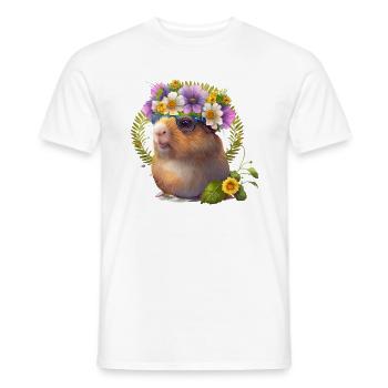 Cute guinea pig - Men's T-Shirt - white - Front - AI Model Male 178 dark (178cm)