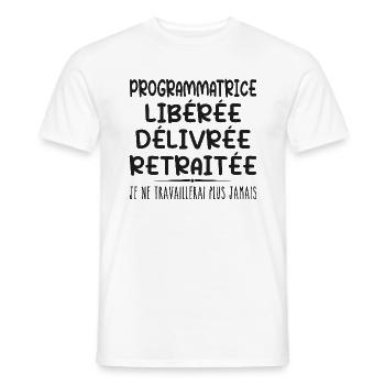 Programmiererin feiert ihren Ruhestand mit Humor - Männer T-Shirt - Weiß - Vorne - AI Model Male 178 dark (178cm)