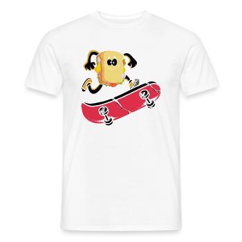 Sandwich Skateboarder Skateboard skateboarding skateboard - Men's T-Shirt - white - Front - AI Model Male 178 dark (178cm)