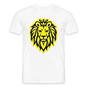 Löwe Krone Logo - Männer T-Shirt - Weiß - Vorne - AI Model Male 178 dark (178cm)