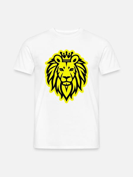 Löwe Krone Logo - Männer T-Shirt - Weiß