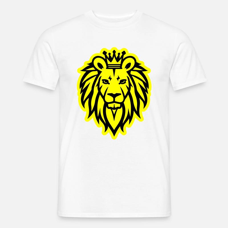 Löwe Krone Logo - Männer T-Shirt - Weiß