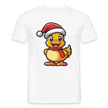 Canard Noël Noël - T-shirt homme - blanc - Devant - AI Model Male 178 dark (178cm)